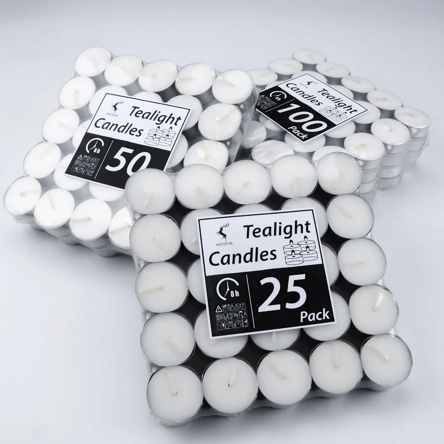 Tealight Candle Box Halloween 8 Hour Wax Clear Tealight Candles