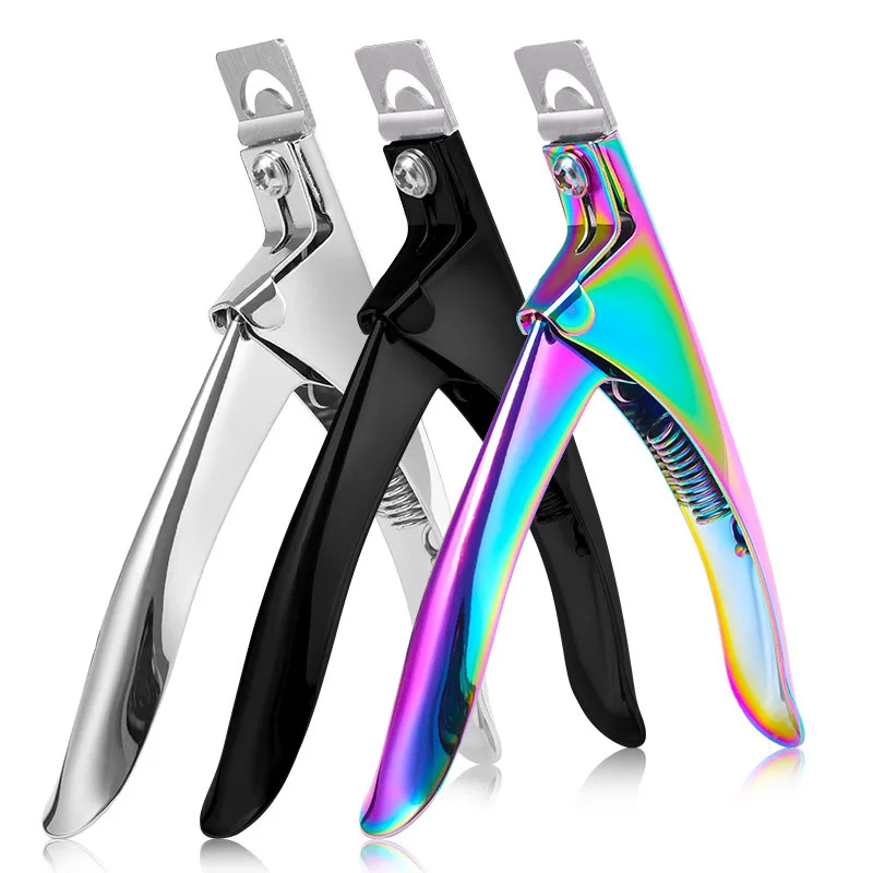 Nail scissors and colored titanium French u-shears  false nail clippers stainless steel nail clippers