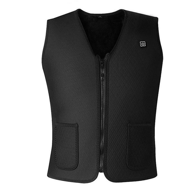 Neoprene Hunting Heated Jacket Custom Water Proof Warming Golf Brown Heated Mens Vest With Heated Pockets For Motorcycle Riding