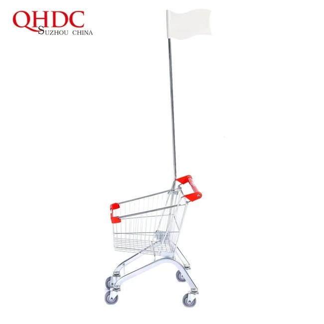 Color Powder Coating Metal Shopping Trolley Carts Kid Trolley