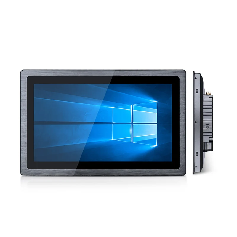 18.5 inch industrial panel pc sunlight quad core i3 i5 i7 capacitive touch screen all in one PC Kiosk with rfid qr code reader