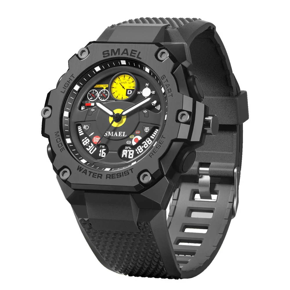 SMAEL new quartz watches 8092 fashion digital clock sport watch for men