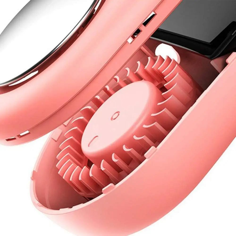 
2021 Hand Free 2000 mAh 3-Speed 6-Hour Battery Life Wearable Bladeless Fan Portable Mute M6 Neck Fan 