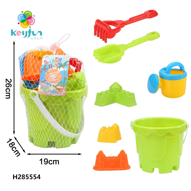 Summer Outdoor Water Toy Eco Friendly Sand Toys Beach Sand Molds Beach Bucket Set for Kids Beach Toys H285556