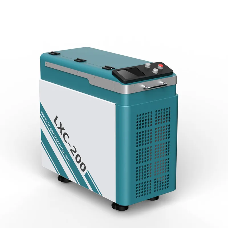 2023 LXSHOW  100W 200W fiber laser cleaning machine for oil stain/ rust / coating materials