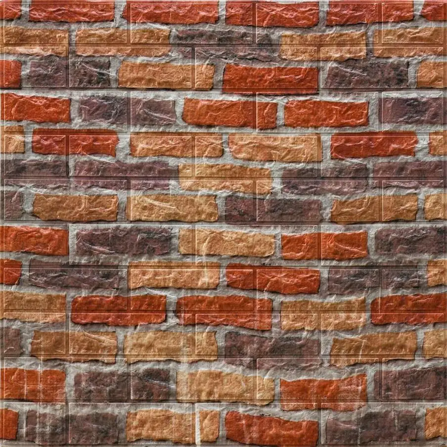 Cheap Wallpaper for Sale Self Adhesive Wall Tiles Foam Brick 3d Wallpaper Walls Wholesale Home Decoration Warm Color Wallpaper