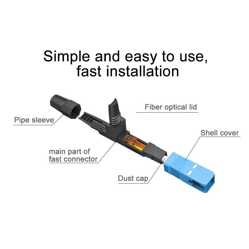 FTTH SC/UPC optical fiber fast connector/Conector de fibra optica rapida