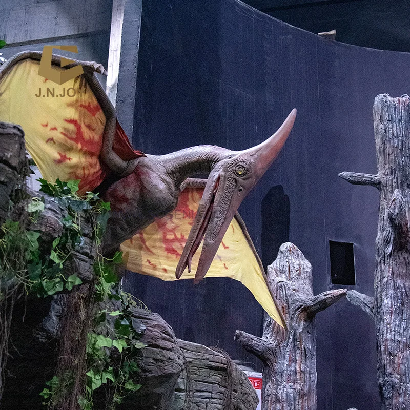 JNZM24 Large Scale Dinosaur Model Lifelike Movement and Sound Simulation Dino Statues for Outdoor Decoration