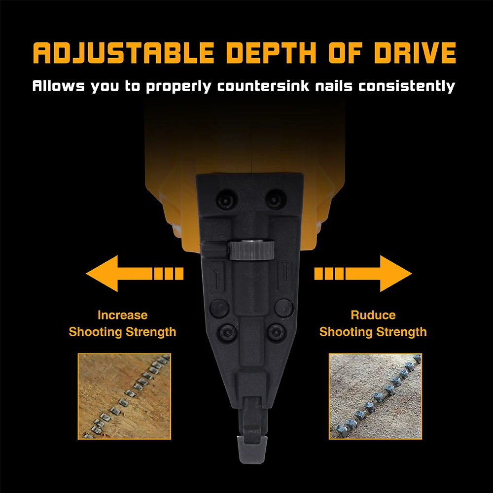 WORKSITE 2 In 1 Framing Nail Gun And Staple 20v Cordless 18 GA Nailer Battery Power Tool Nail Gun safety nailer