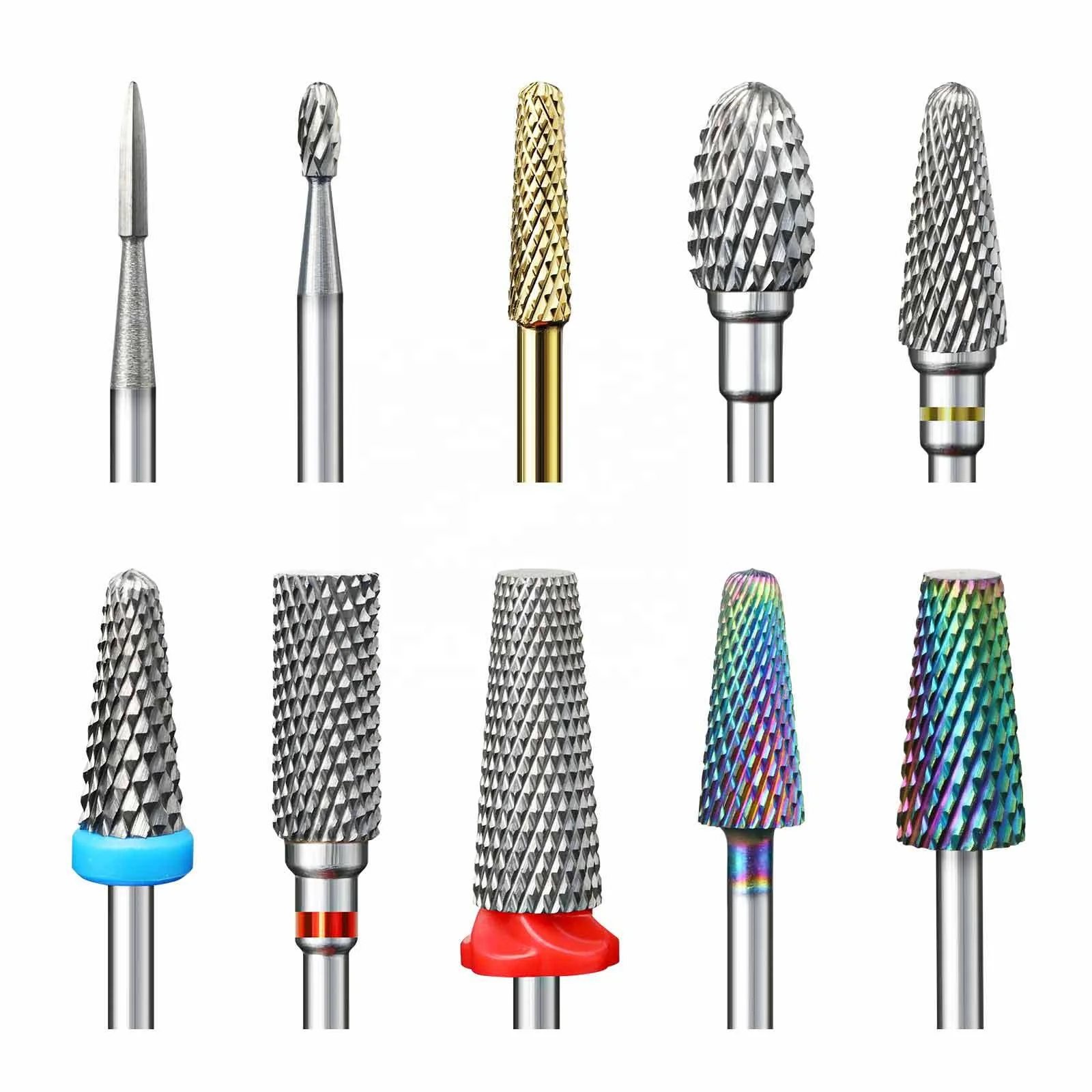 Manicure Portable Tungsten Steel Carbide Tools Remove Nail Drill Bits Pedicure Polishing Grinding Head Carbide Nail Drill Bit