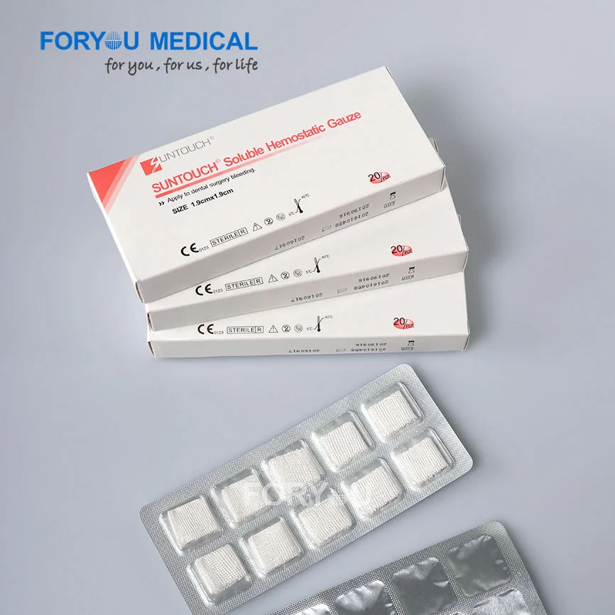 Foryou medical Cellulose material dental surgery gauze dentistry Gauze hemostatic first aid gauze