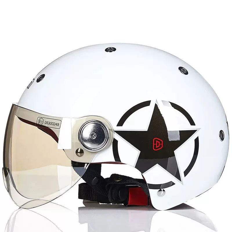 High Quality Kids Half Face Bike Motorcycle Helmets Anti-fog Visor Helm Casque For Girls Electric Motorbike Motor Cycle Helm 103