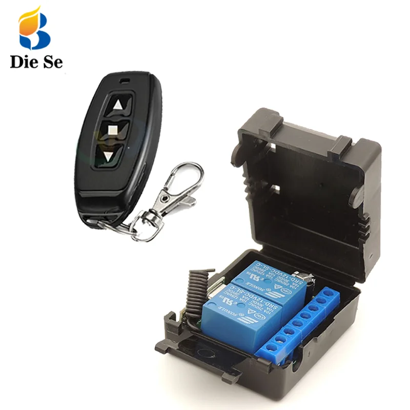 12V 2CH RF Relay Smart Wireless Remote Control Light Switch Garage Door Remote Opener 433Mhz Transmitter with Relay Receiver