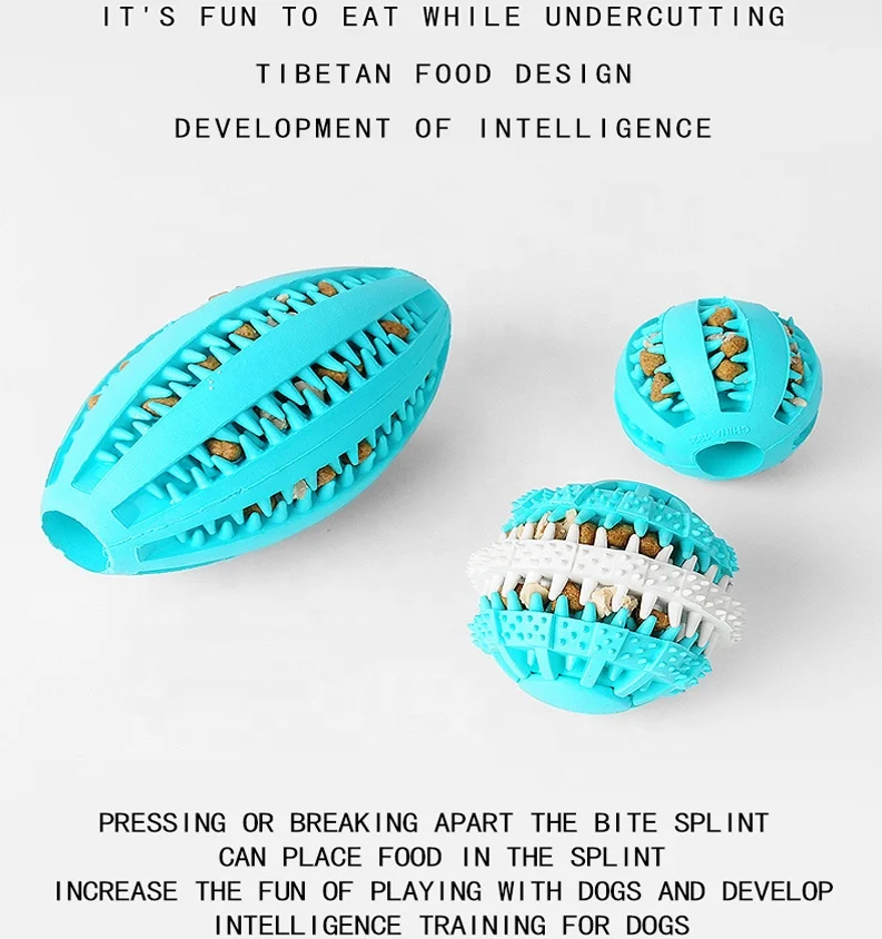 
Kimpets Wholesale 7CM Durable Food Leak Pet Toys Ball Pet Teeth Cleaning Toy Rubber Dog Chew Toy Ball 