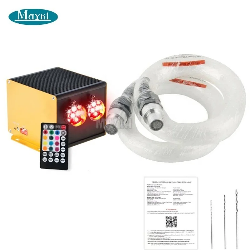 App Control RGBW Twinkle 600pc Star Ceiling Kits Fiber Optic Star Sky Ceiling Light for Home Theater