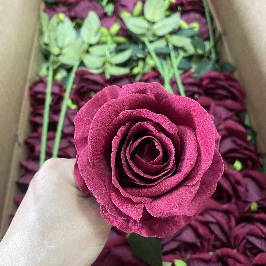 Flores Artificiales Al Por mayor Искусственные цветы натуральные красные розы искусственные оптом для прополки украшения комнаты