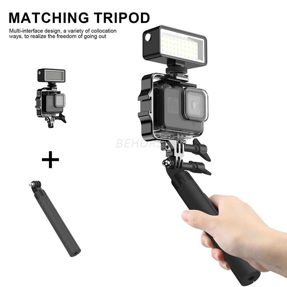 Sport Camera Cold Shoe Led Fill Light Bracket Holder Replacement Metal Frame With Mount Camera Accessories For Gopros11 10 9