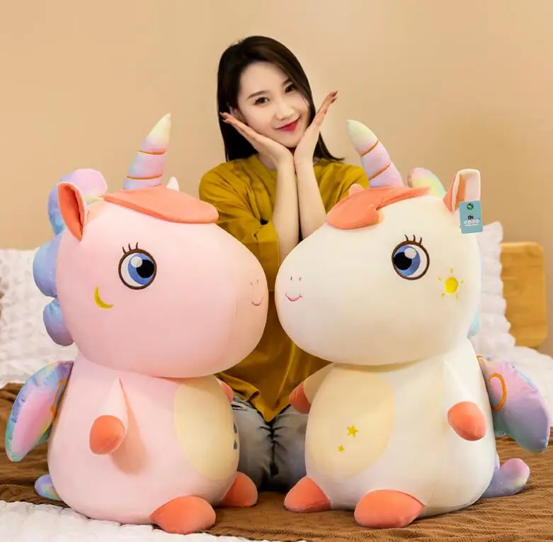 factory direct Unicorn Gifts for Girls Rainbow Stuffed Plush Toys Plushie Pillow Doll Soft Fluffy Rainbow Unicorn Plush Toys