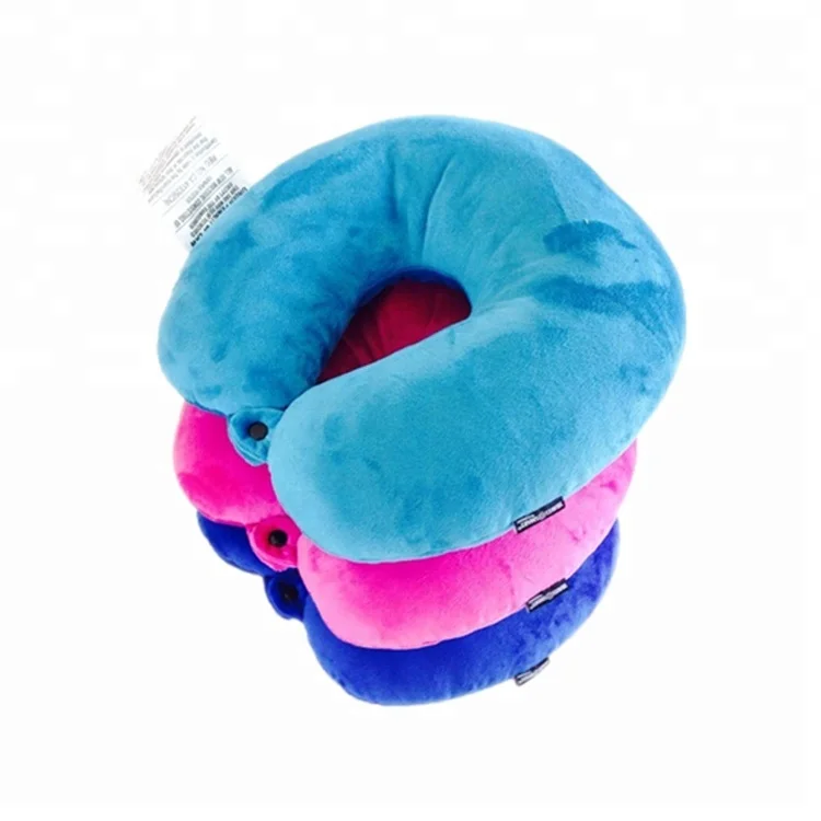 Fully Adjustable Neck Support Design Inflatable Travel Pillow for Camping