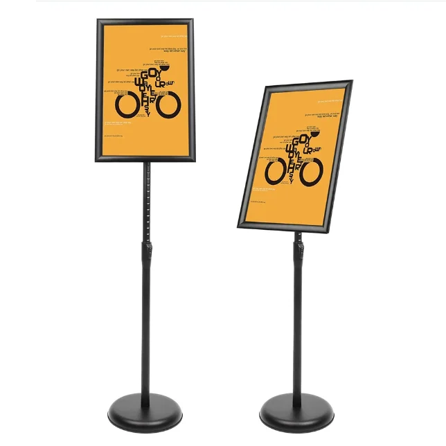 A3 A4 Advertising Aluminum Menu Stand Snap Frame Sign Holder Height Adjustable Poster Stand