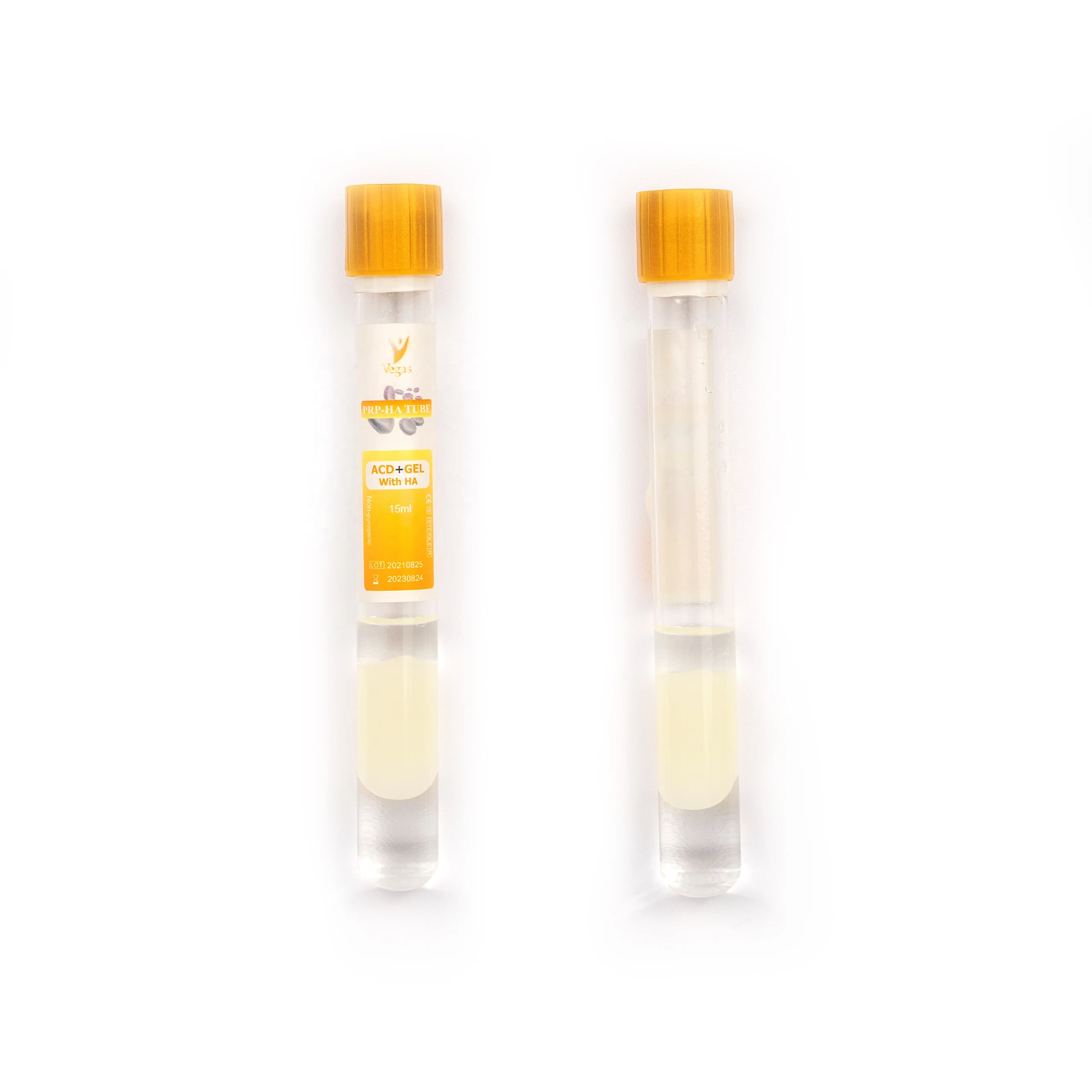 Vegas PRP tubes with HA 15ml prp tube acd gel HA medical garde HA tubes for prp treatment