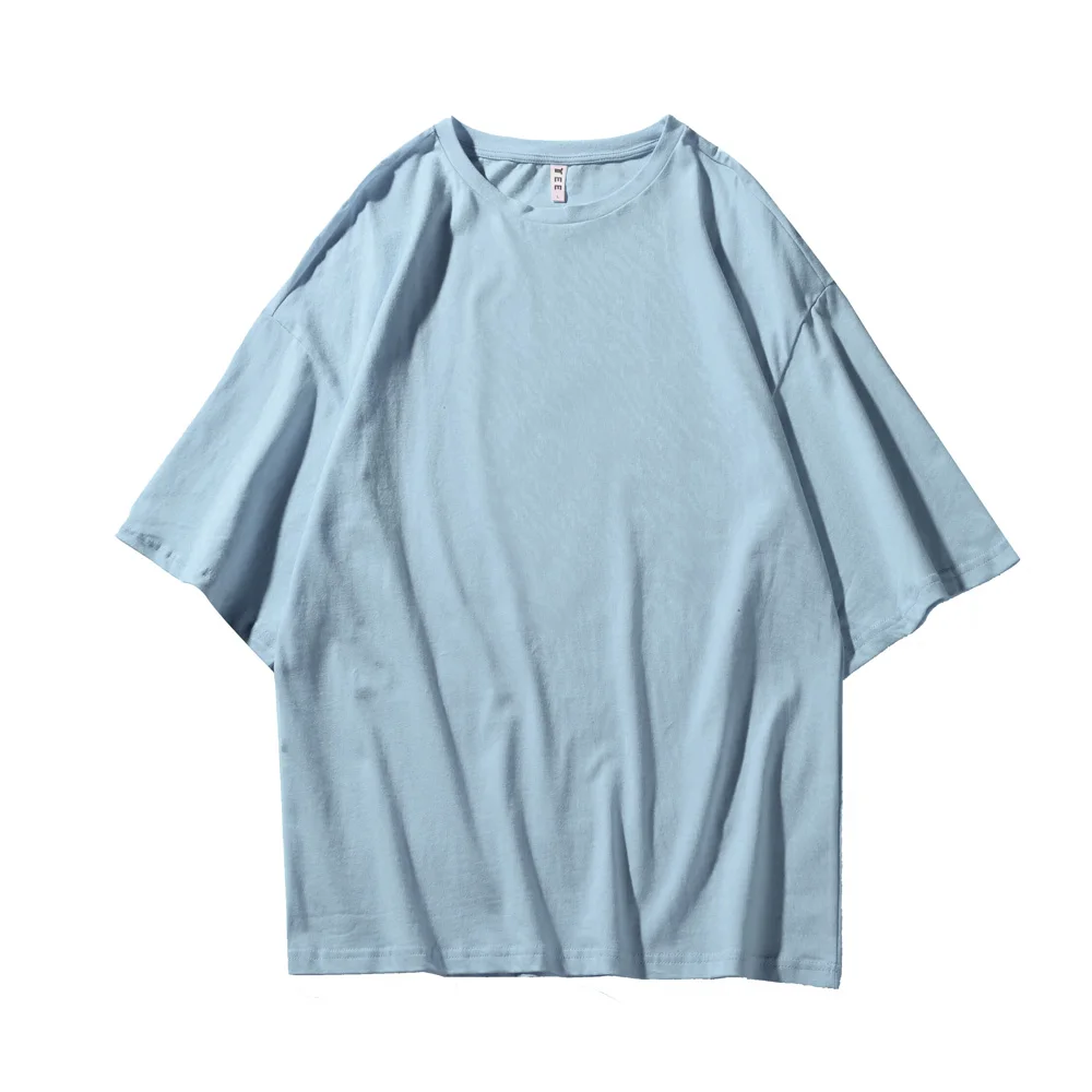 Высококачественная женская футболка с индивидуальным логотипом, свободная модная уличная одежда, хлопковые простые футболки большого размера для взрослых