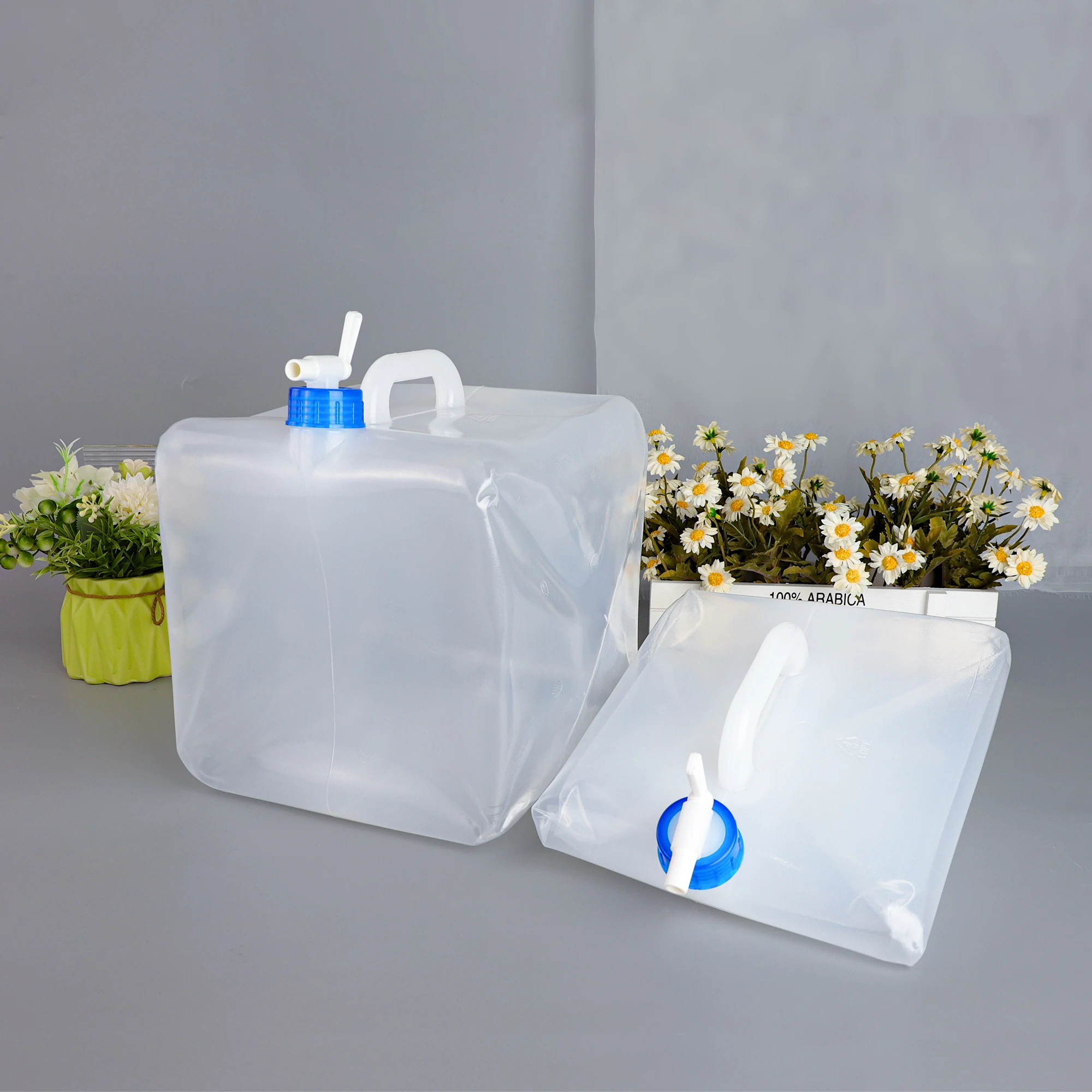 Portable Outdoor Camping Folding LDPE Food Grade Plastic Bucket Bag