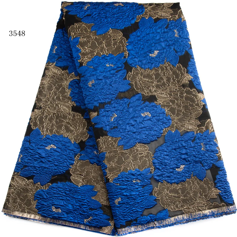 3548 African Brocade Lace Fabric 2023 High Quality Nigerian Jacquard Brocade Lace Fabric For Sewing Luxury Women Dress