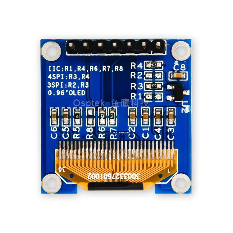 0.96 Inch White/Blue/Y&B Color OLED Display Module with 128x64 Dot SSD1306 Driver 7 Pins PCB Borad