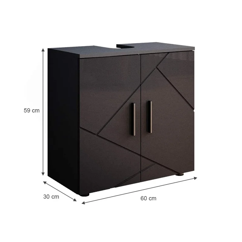 Modern contracted style bathroom black condole ark