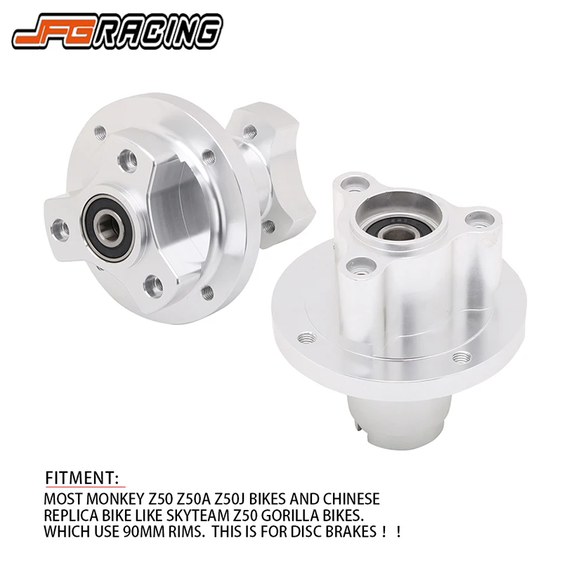 Алюминиевая ступица JFG CNC для мотоцикла, Комплект алюминиевых ступиц заднего переднего колеса мотоцикла для MONKEY Z50