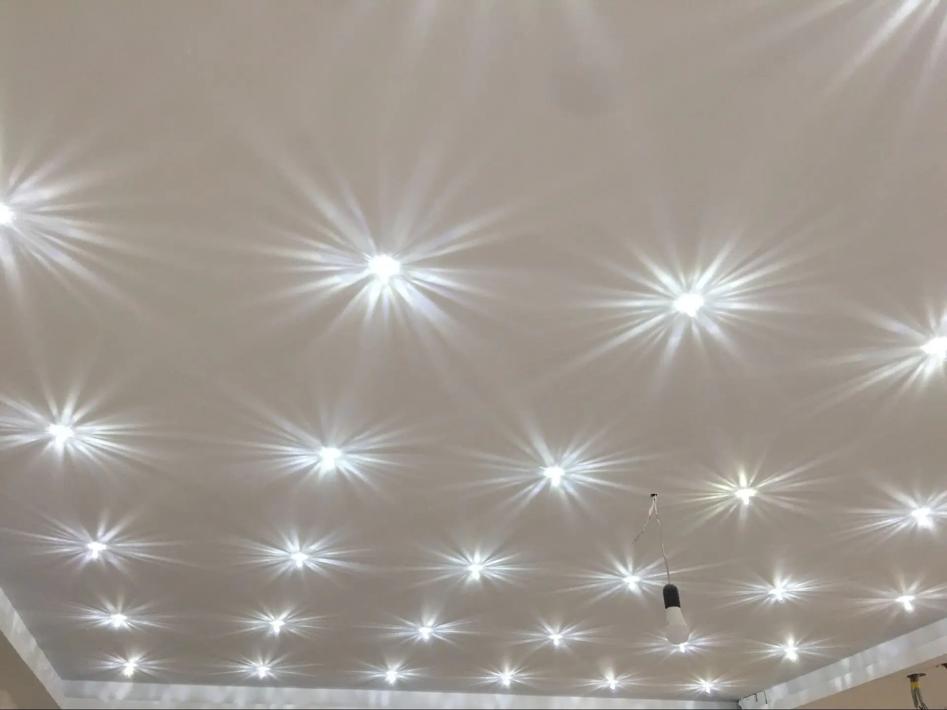 LED fiber optic ceiling crystal end fitting crystal, lampwork
