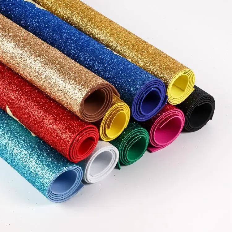 Wholesale Factory Price Bright Color Goma Glitter Foam Roll Eva Color Eva Foam Sheet
