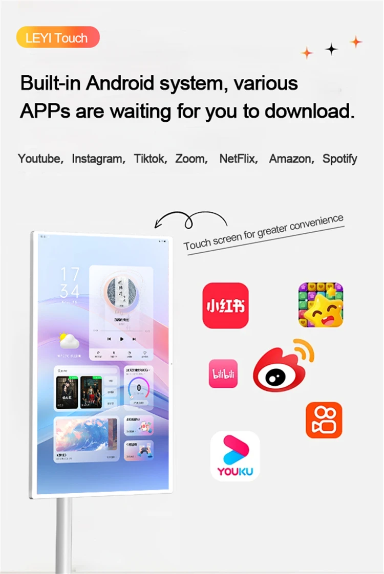 Wi-Fi Фитнес Смарт-ТВ Hd 1080*1920 развлекательный планшетный ПК для фитнеса игры кухня реклама