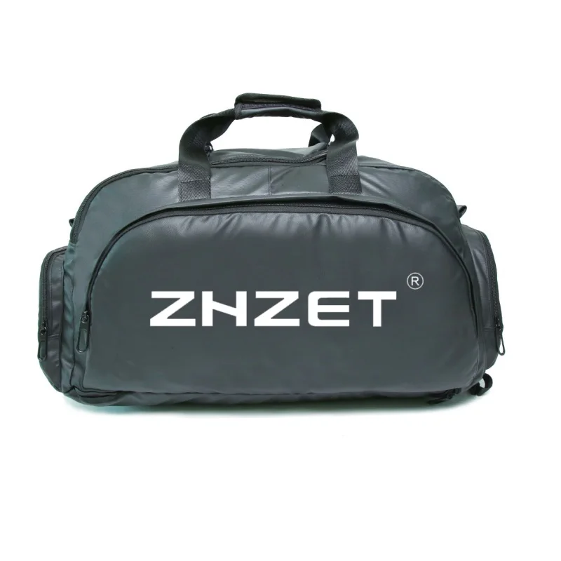 Custom waterproof nylon large capacity travel gym sport duffel bag with shoe compartment