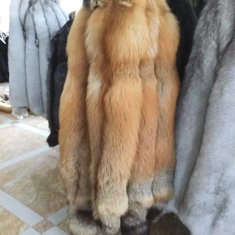 Wholesale High Quality Big Size Animal Pelt Fluffy Large Natural Animal Pelt real red fox fur skins