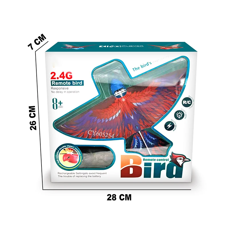 Popular 2.4Ghz Outdoor Flying RC Bird Toy Easy To Fly Remote Control Toys Bird Model With Light