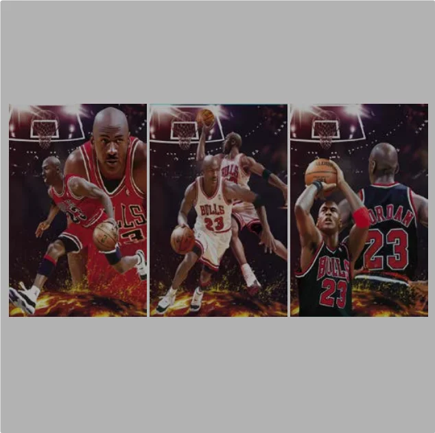 New design Lenticular anime 3D poster of basketball player  kobe Sport design poster with moving effect