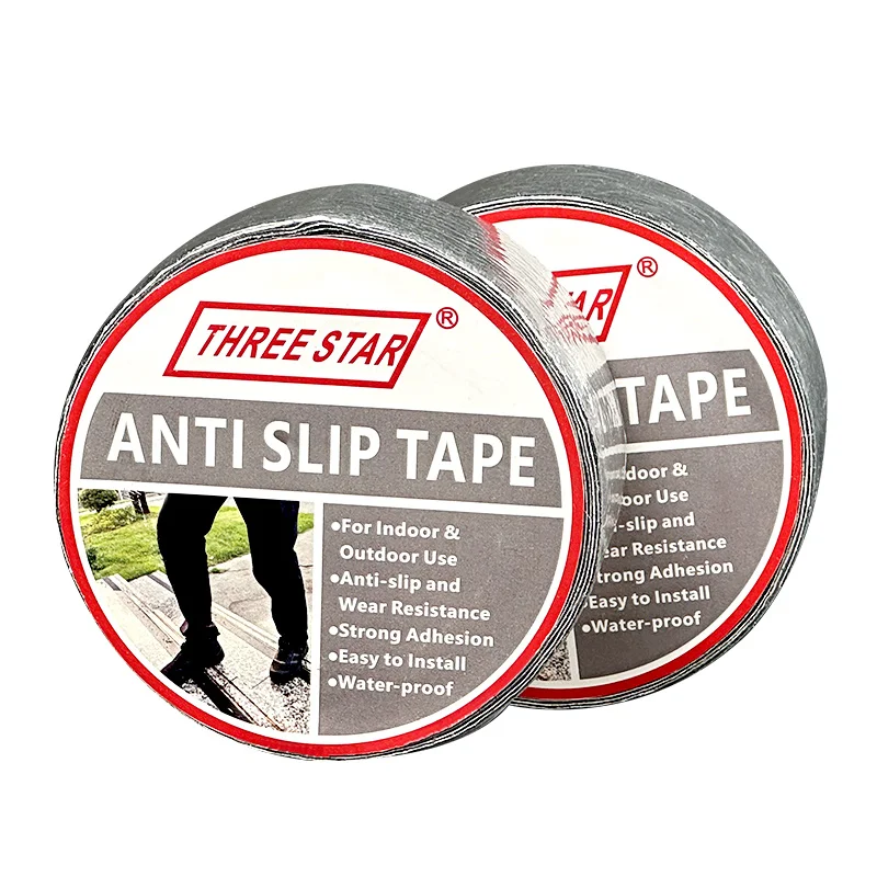Waterproof black floor safety caution antislip tape stair strong adhesive carborundum anti non slip skid tape for stairs treads
