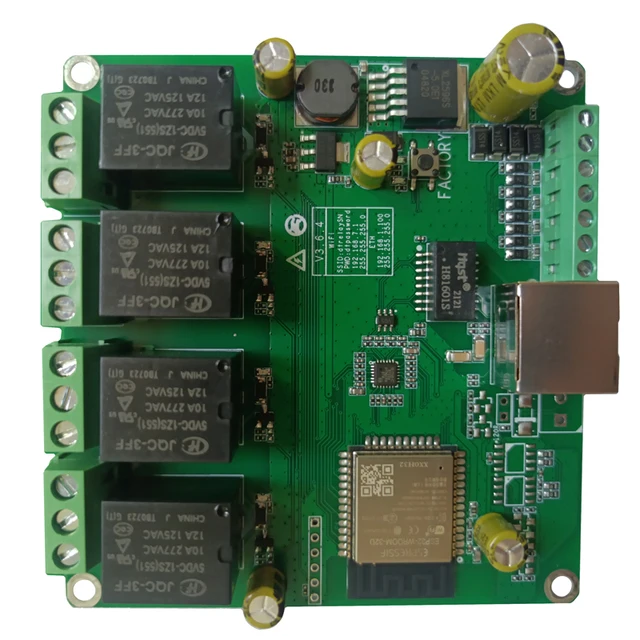 Сетевое реле Ethernet Wi-Fi MQTT TCP UDP Web HTTP задача расписания может RS485 CoAP Domoticz модуль
