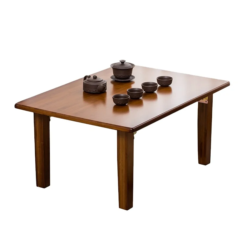 Бамбуковый стол kang, складной стол из массива дерева, татами, обеденный стол с плавающим окном, домашний квадратный стол