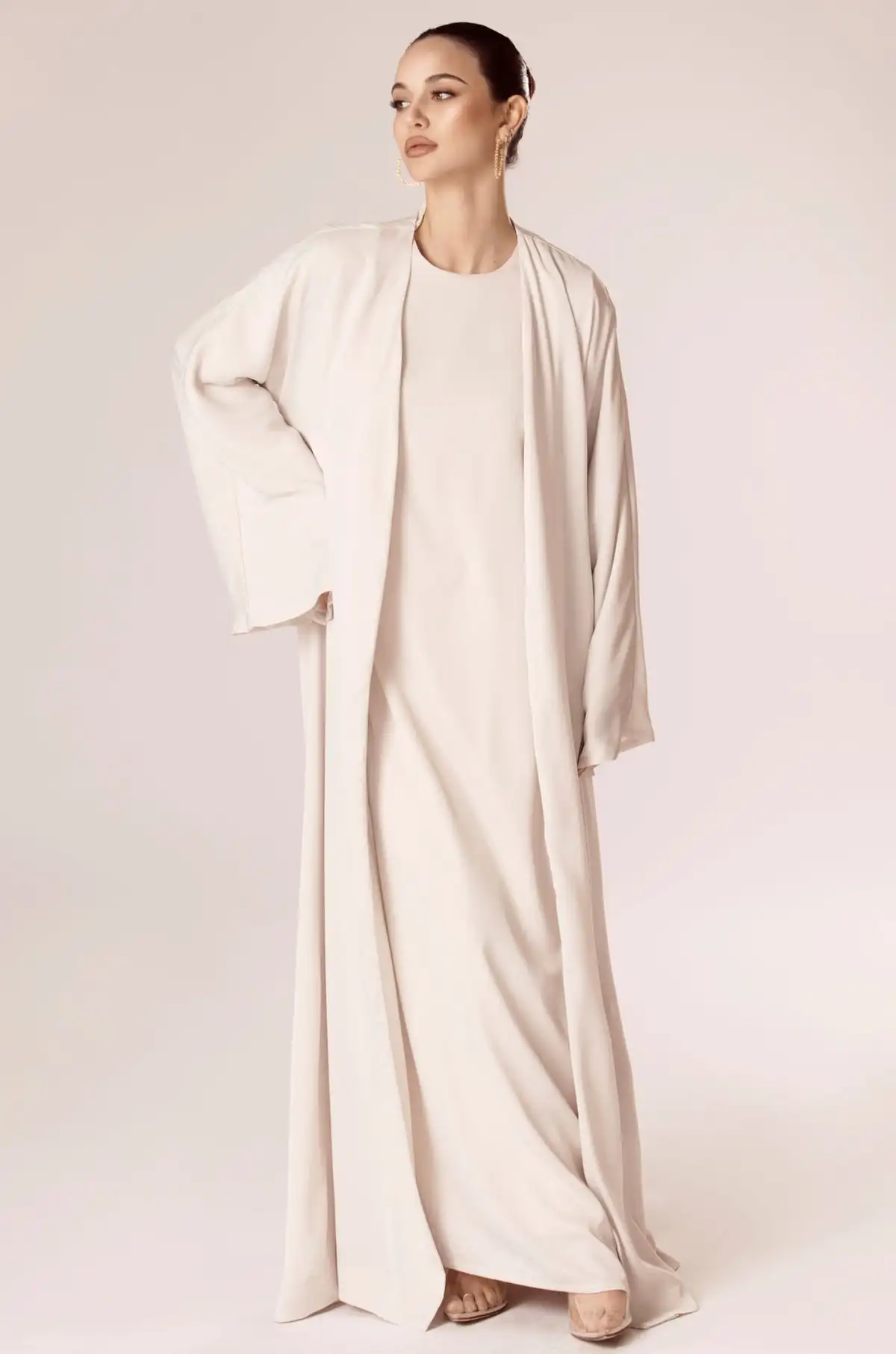 Best Price Chiffon White Chiffon Cape Dress Support Muslimah Dress Support Dress For Muslim Ladies New Fashion 2022