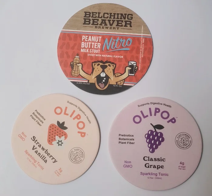 Wholesale Custom Printed Round Cheap Absorbent Paper Cardboard Drink Cup Beer Coasters