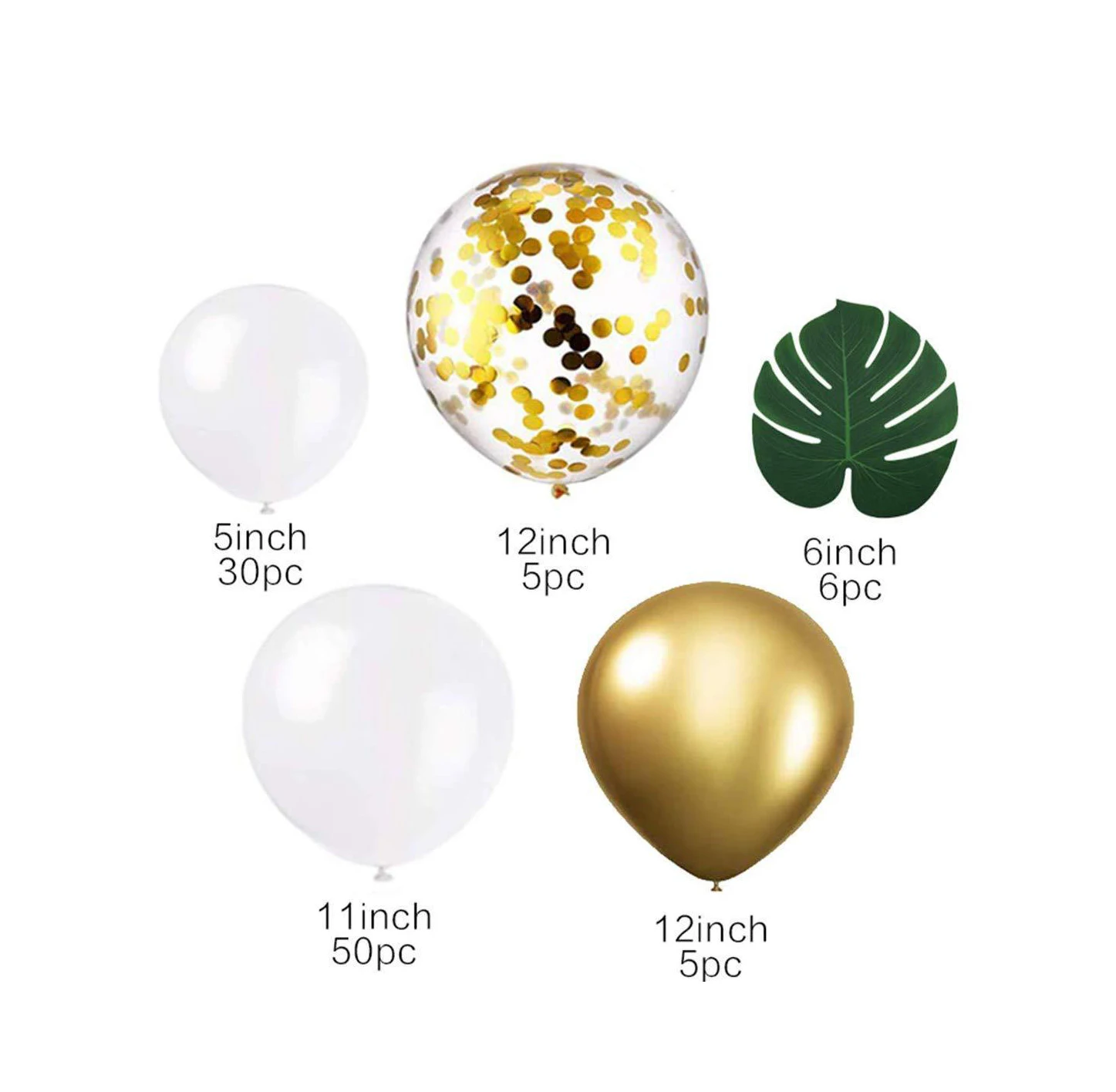 Wedding Birthday Party decoration White and Gold Balloons Arch Kit Party Garland Kit Balloon set decoration supplies