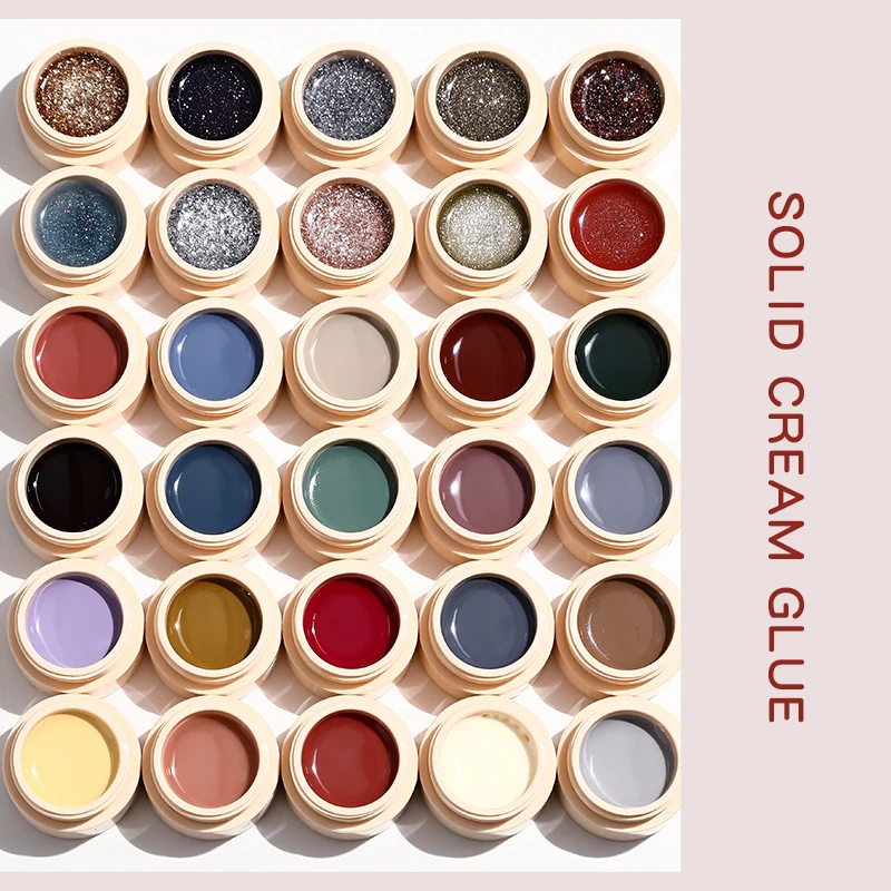 Soild Nail Art Gel Polish Solid Pudding Jelly Gel Polish Private Label Solid Cream Nail Gel Polish