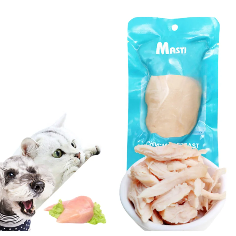 Factory direct sales pet cooked chicken breast 40g cat snacks chicken small breasts dogs cats general dog snacks wholesale