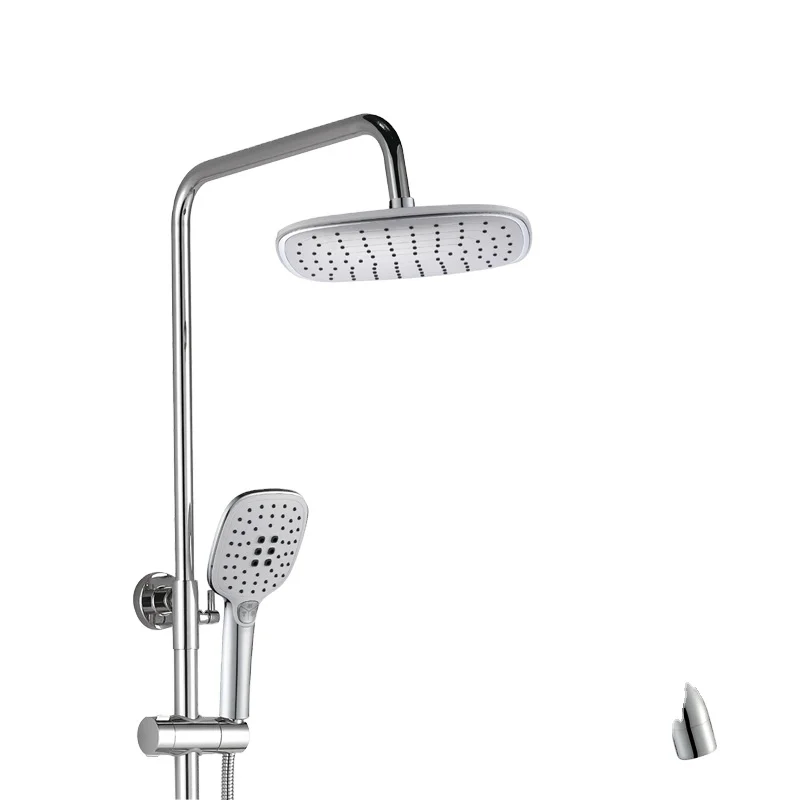 Single cold bathtub water bathroom shower set with spray gun copper material bathroom shower bath plumbing bathroom