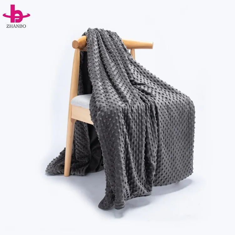 
Luxury Weighted Blanket Removable Minky Cover 