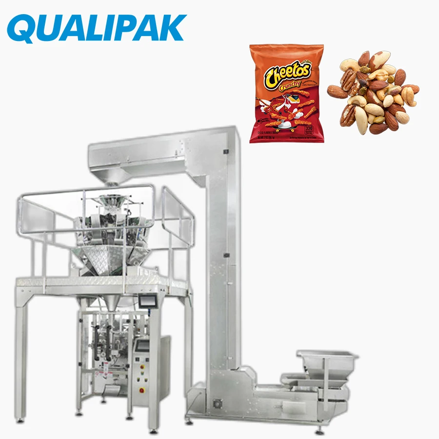 Qualipak Automatic Instant Oats Dried Fruit Dry Nuts Cashew Packing Machine Factory Supplier