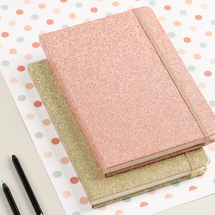 2022 PU Leather Journal Notebook Diary A5 Glitter Cover Notebook